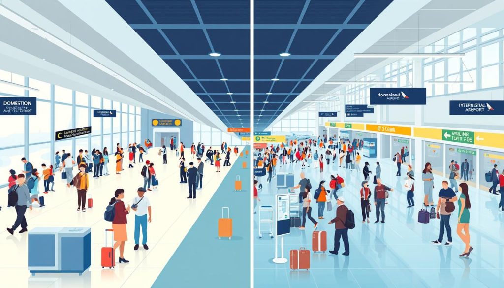domestic and international airports