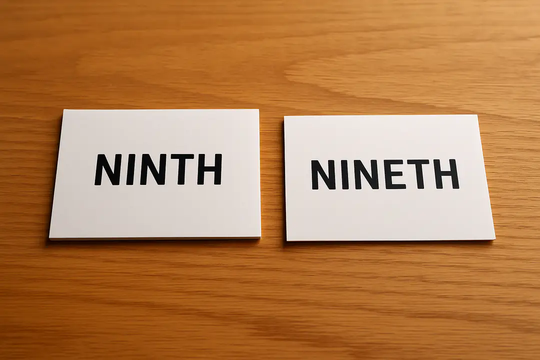ninth vs nineth