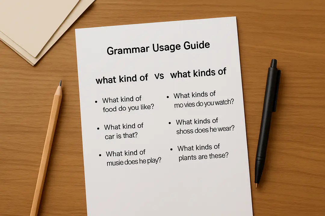 what kind of vs what kinds of